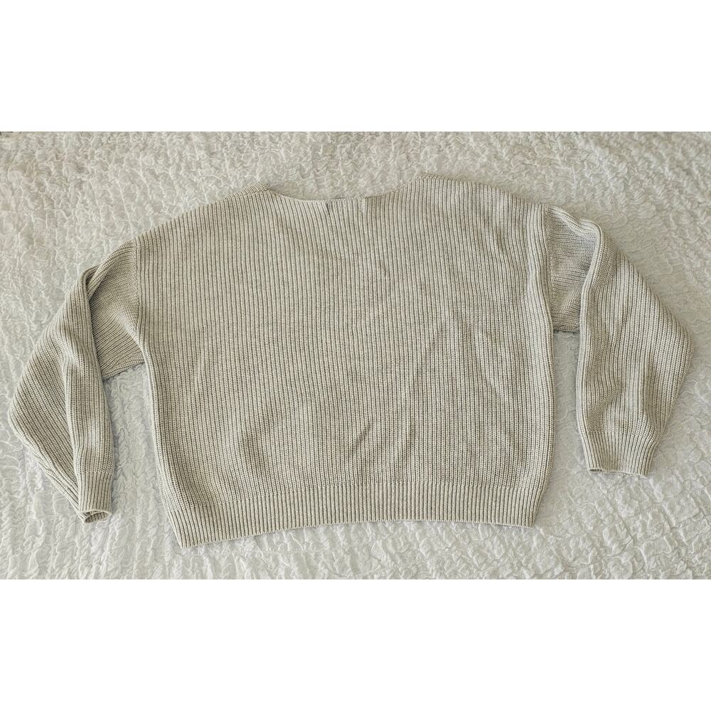 Lulu's Feel It Still Grey Knit Sweater sz Medium - Picture 10 of 10